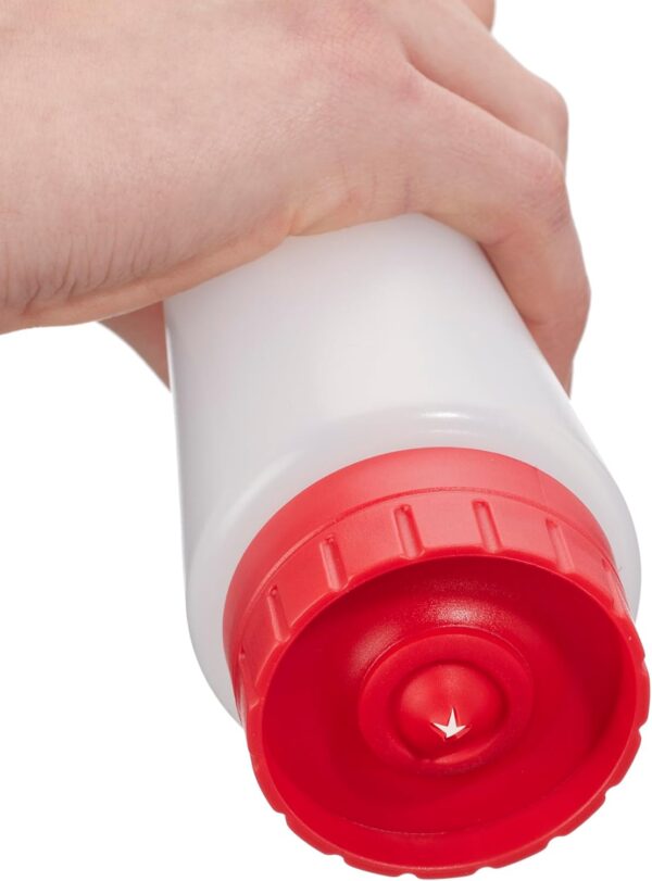 Chef Master 6-Pack Fill & Flip Squeeze Bottle Refillable 16 Oz. Plastic Squeeze…