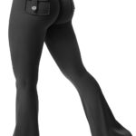 YEOREO CoreFlex Flare Leggings with Pockets for Women Scrunch Workout...