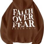 Women's Letter Print Hoodies Oversized Sweatshirt Long Sleeve Tops Pullover Pocketed...