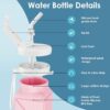 2 Pieces Foldable Water Bottles 620ml, Collapsible Water Bottles Reusable Drinking…