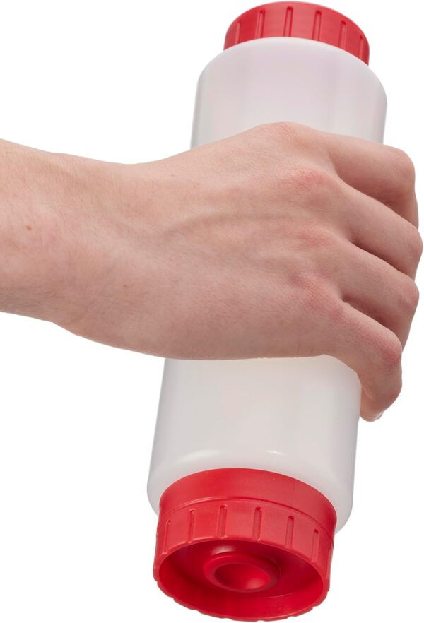 Chef Master 6-Pack Fill & Flip Squeeze Bottle Refillable 16 Oz. Plastic Squeeze…