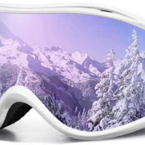 FMY Ski Snowboard OTG Goggles,Anti Fog UV400 Protection Skiing Snowmobile Goggles for…