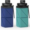 2pcs Collapsible Water Bottles,420ml Foldable Water Bottle BPA Free Reusable...