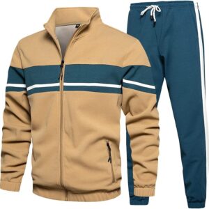 LBL Leading the Better Life Men’s Sweat Suit 2 Piece Outfit Casual Contrast Sports…