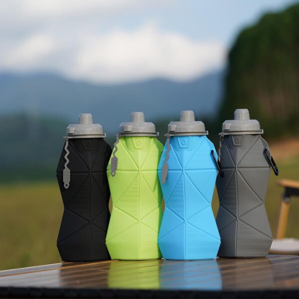 Collapsible Water Bottles 580ml/20oz, BPA-Free, Portable Travel water Bottle, Silicone…