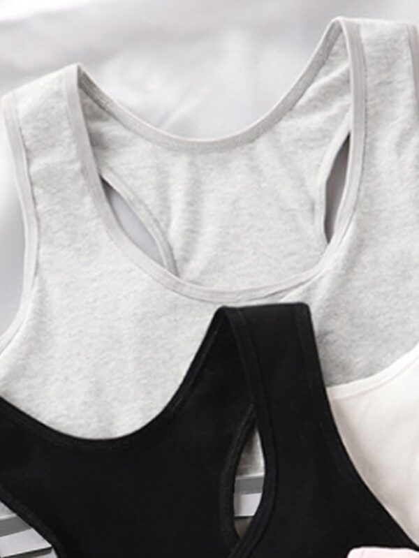 OYOANGLE Girl’s 4 Pack Racerback Sports Bra Girls Sports Bras Print Solid…