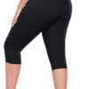 Plus Size Leggings with Pockets Knee Length, L-5XL Capri Yoga Pants High...