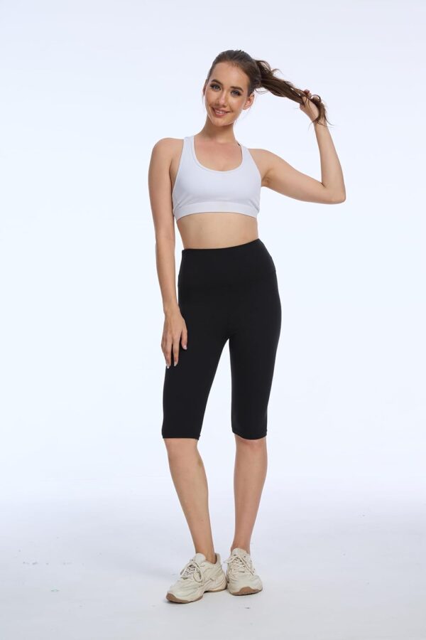 DHSO Women’s Knee Length Capri Leggings  High Waisted Capri Pants Workout…