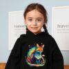 Rainbow Fox Print Toddler Hoodie – Graphic Toddler Hooded Sweatshirt – Cute Kids’ Hoodie