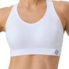 FITTIN Racerback Sports Bras for Women - Padded Seamless High Impact Support...