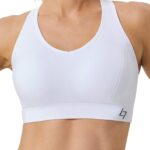 FITTIN Racerback Sports Bras for Women - Padded Seamless High Impact Support...