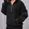 AUTOMET Women’s Half Zip Oversized Sweatshirts Fleece Quarter Zipper Pullover Hoodies…