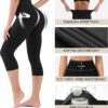 Blisset Women’s High Waisted Capri Buttery Soft Tummy Control No See Through…