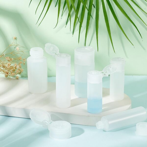 BENECREAT 10Pcs 12ml/18ml/30ml Travel Bottles Plastic Toiletry Bottles Flip Cap…