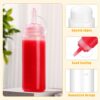 Hoolerry 32 Pcs 4oz Plastic Squeeze Bottles Condiment Squirt Bottle Set with Discrete…