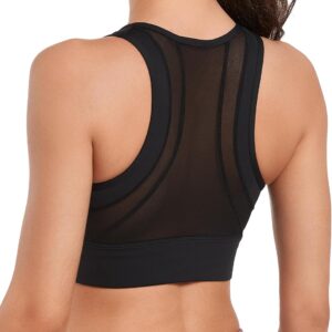 Yvette High Impact Sports Bras for Women Large Bust Zip Front Closure Sports…