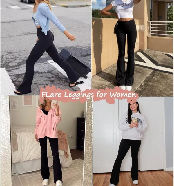 Ipletix Flare Leggings for Women, High Waisted Yoga Pants with Pockets for…