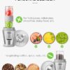 Personal Blender, Electric Shake Bottle with 2 x 20oz Travel Bottle and Coffee/Spices…