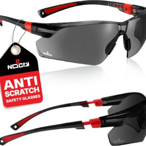 NoCry Safety Sunglasses with Green Tinted Wraparound Lenses; Tinted Safety Glasses for…