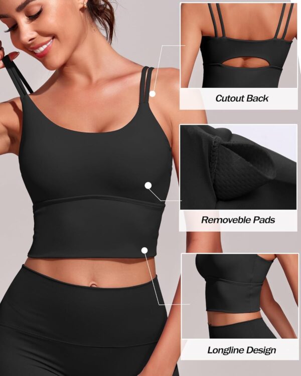 Everrysea Sports Bras for Women High Support Longline Workout Tank Tops…