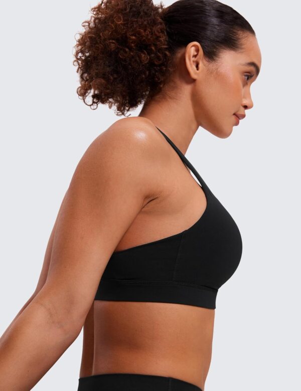 CRZ YOGA Women’s Strappy Sports Bras Fitness Workout Padded Yoga Top Criss…