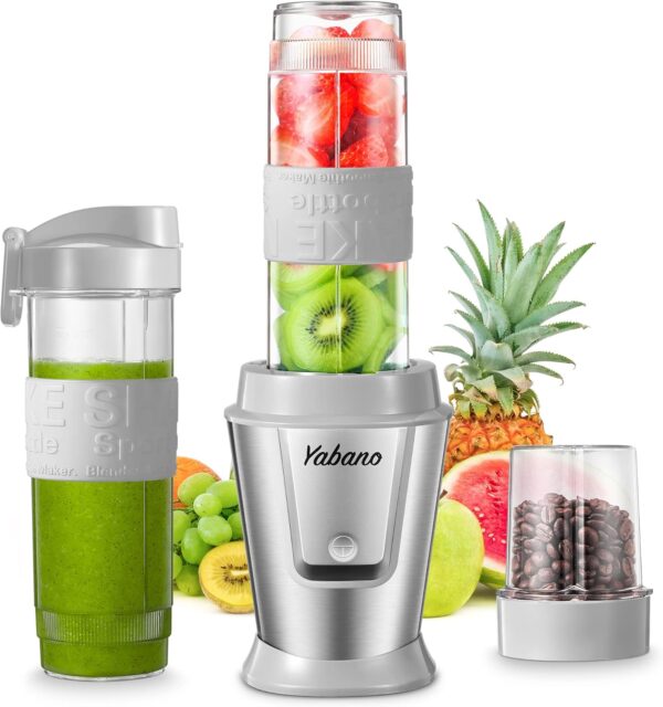 Personal Blender, Electric Shake Bottle with 2 x 20oz Travel Bottle and Coffee/Spices…
