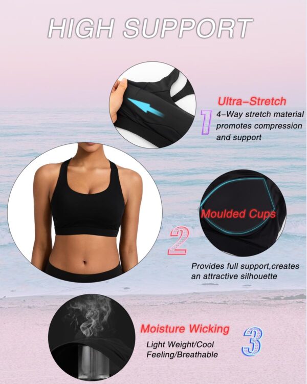 RUNNING GIRL High Impact Sports Bras for Women,Crisscross Back High Support…