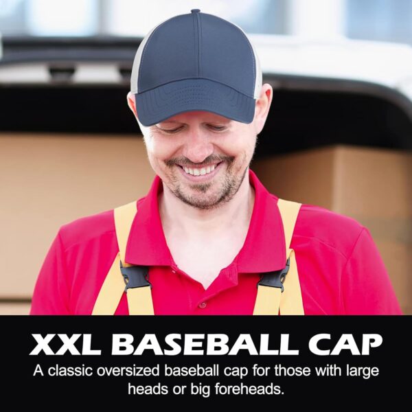 XXL Large Size Mens Quick Dry Baseball Cap Laser Cut Breathable Mesh Sport Cap Curved…