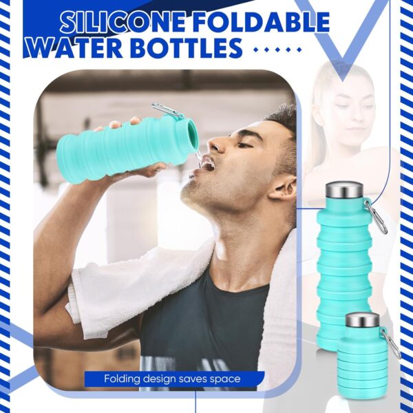 Baderke Collapsible Water Bottles 17oz Travel Sports Portable Water Bottle with…