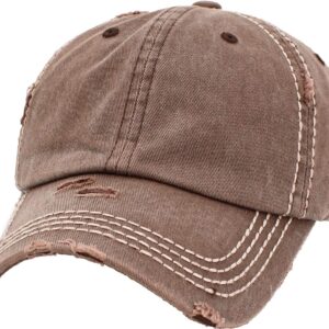 KBETHOS Vintage Washed Distressed Cotton Dad Hat Baseball Cap Adjustable Polo Trucker…