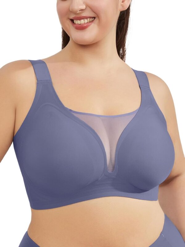 Aulooks Plus Size Women Minimizer Wireless Bras Full Coverage Wide Strap…