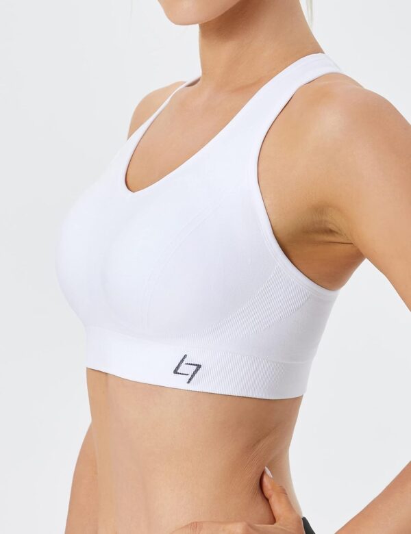 FITTIN Racerback Sports Bras for Women – Padded Seamless High Impact Support…