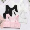 OYOANGLE Girl’s 4 Pack Racerback Sports Bra Girls Sports Bras Print Solid…