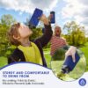 2pcs Collapsible Water Bottles,420ml Foldable Water Bottle BPA Free Reusable…
