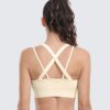WANAYOU Sports Bras for Women High Support Ribbed Strappy Running Sports Bra…