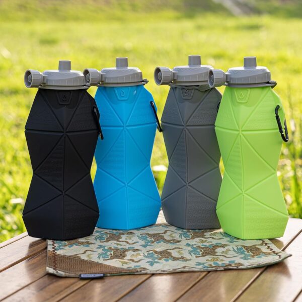 Collapsible Water Bottles 580ml/20oz, BPA-Free, Portable Travel water Bottle, Silicone…