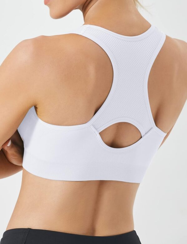 FITTIN Racerback Sports Bras for Women – Padded Seamless High Impact Support…