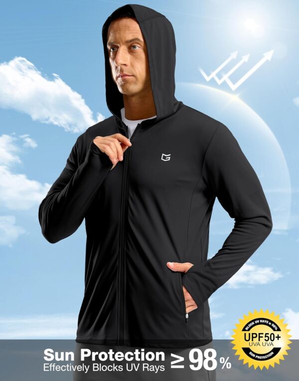 G Gradual Men’s UPF 50+ Sun Protection Hoodie Jacket Lightweight Full Zip Hoodies Long…
