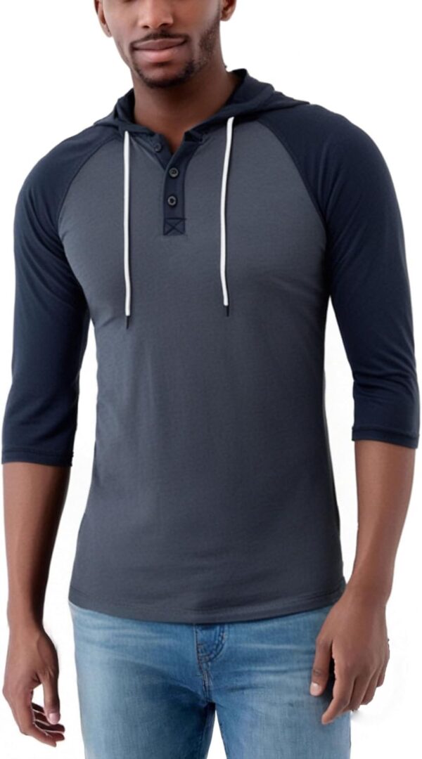 Mens Hoodies Shirt Casual Athletic Workout Fashion Hooded Lightweight Jersey…