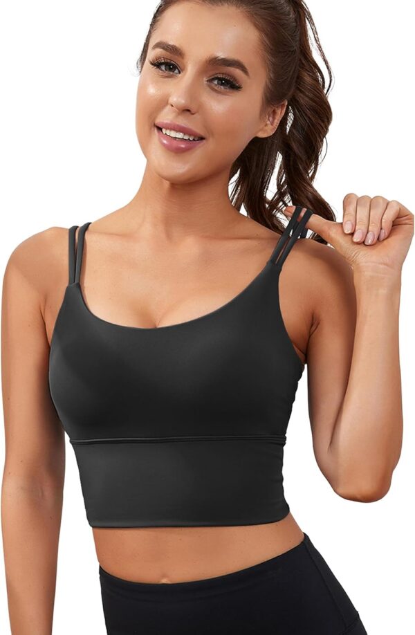 Everrysea Sports Bras for Women High Support Longline Workout Tank Tops…