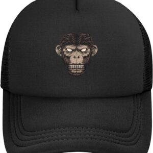 Angry Monkey Head Baseball Cap Women Men Mesh Hat Adjustable Trucker Caps Dad Hats