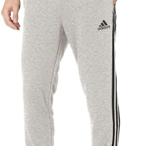 adidas Men’s Essentials French Terry Tapered Cuff 3-Stripes Pants