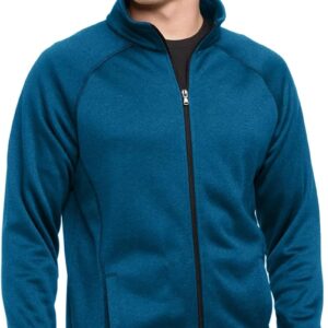 AFC Mens Zip Up Track Jacket Polyester Zippered Sweatshirt Large to 4x 3 Colors