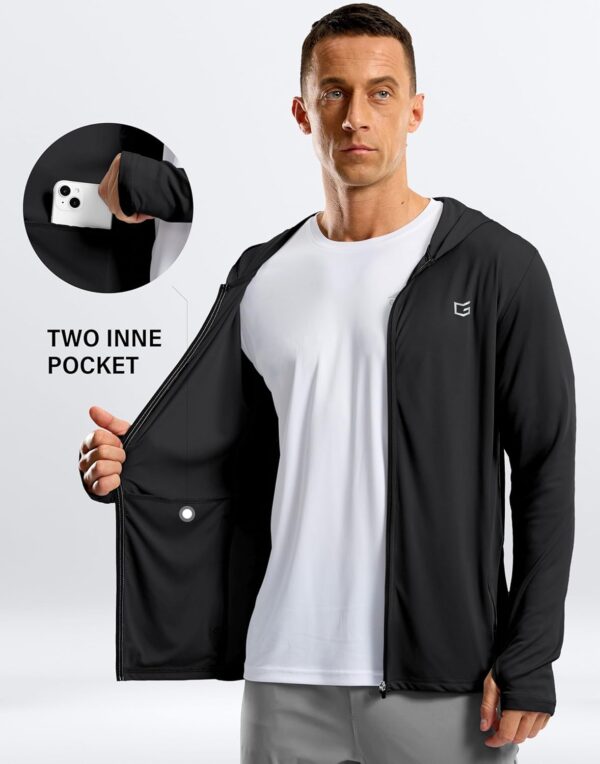 G Gradual Men’s UPF 50+ Sun Protection Hoodie Jacket Lightweight Full Zip Hoodies Long…