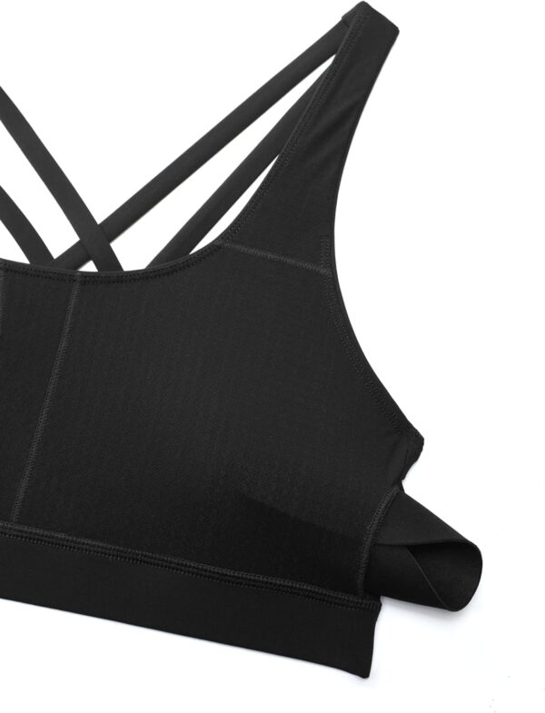 CRZ YOGA Women’s Strappy Sports Bras Fitness Workout Padded Yoga Top Criss…