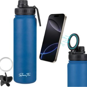 Protein Shaker Bottle Stainless Steel Insulated Shaker 24oz Metal Shaker Bottle With…