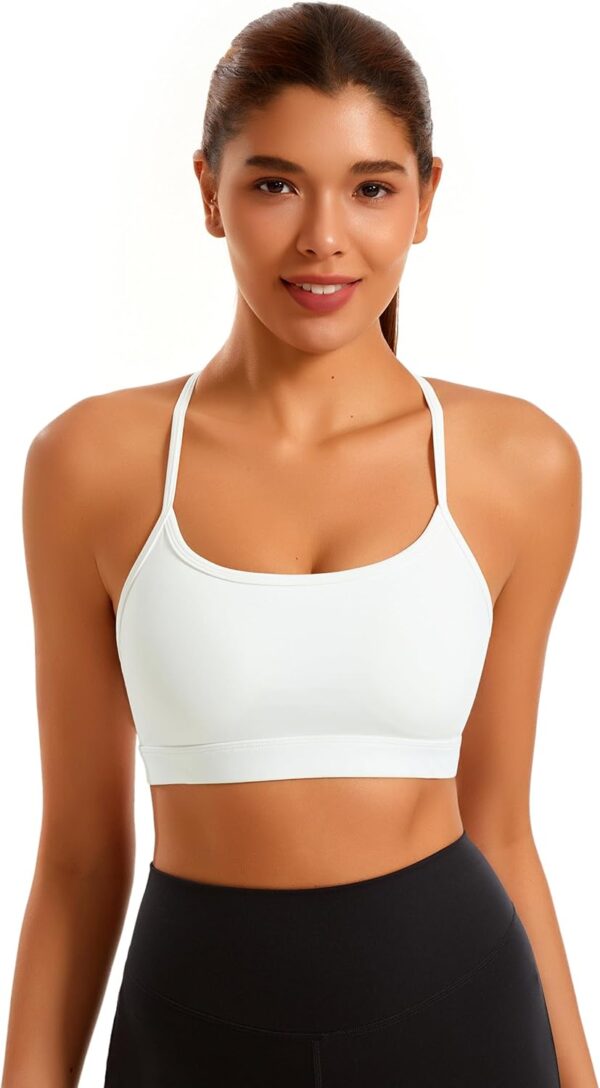 Smooth Sports Bras for Women Workout Tops Y-Back Padded Yoga Bra Basic…