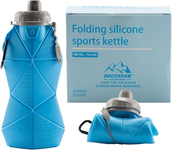 Collapsible Water Bottles 580ml/20oz, BPA-Free, Portable Travel water Bottle, Silicone…