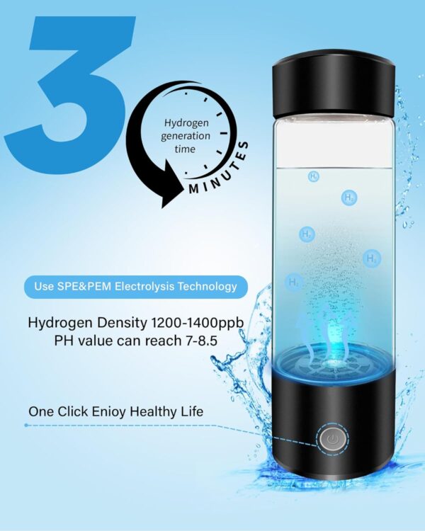 Hydrogen Water Bottle, Hydrogen Water Bottle Generator, Hydrohealth Hydrogen Water…