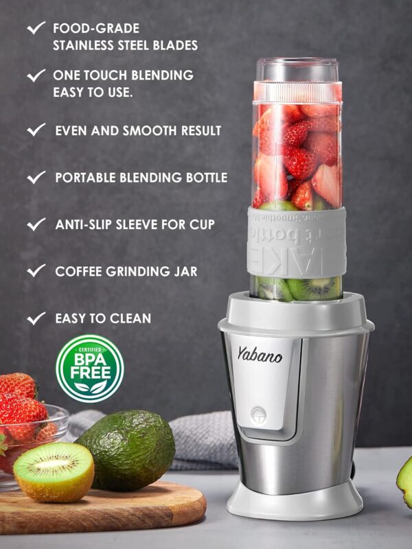 Personal Blender, Electric Shake Bottle with 2 x 20oz Travel Bottle and Coffee/Spices…